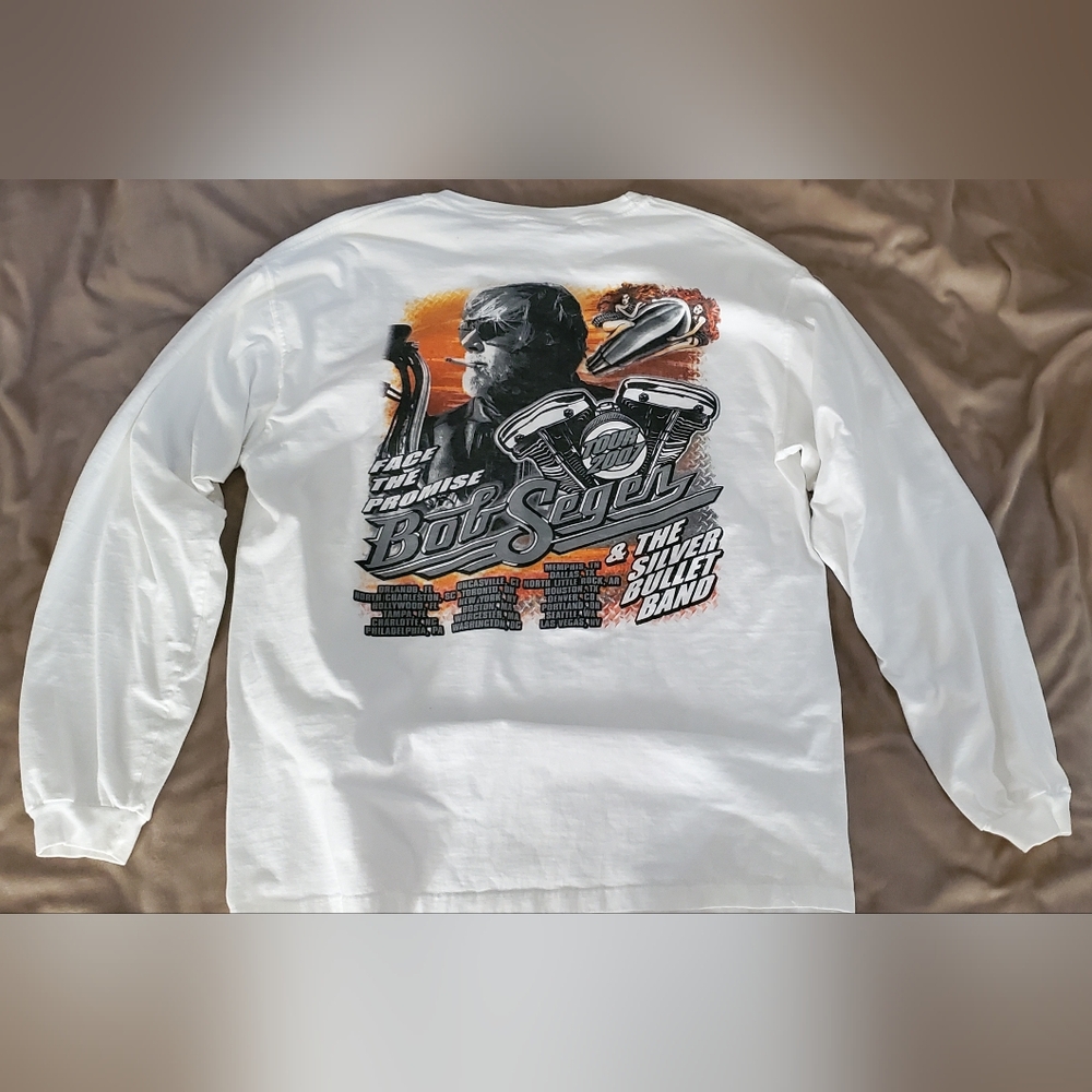 2007 Bob Seger & The Silver Bullet Band Tour Long Sleeve Shirt Size L